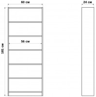  Стеллаж Билли Либерти 17 FS дуб молочный дизайн IKEA ракурс 3