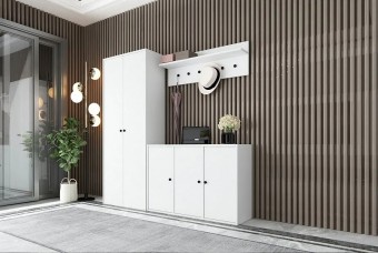 Прихожая Билли 14 FS Белый дизайн IKEA ракурс 2
