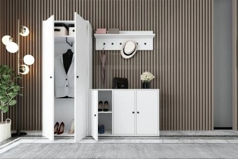 Прихожая Билли 14 FS Белый дизайн IKEA ракурс 3