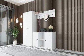 Прихожая Билли 15 FS Белый дизайн IKEA ракурс 2