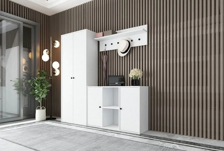  Прихожая Билли 15 FS Белый дизайн IKEA ракурс 2