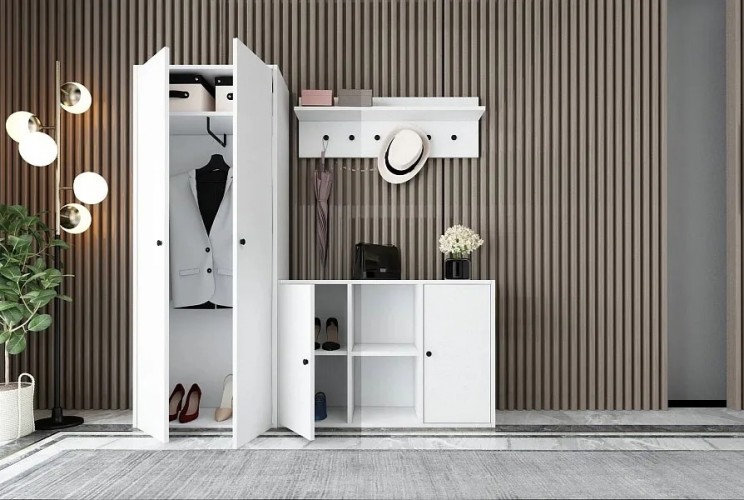  Прихожая Билли 15 FS Белый дизайн IKEA ракурс 3