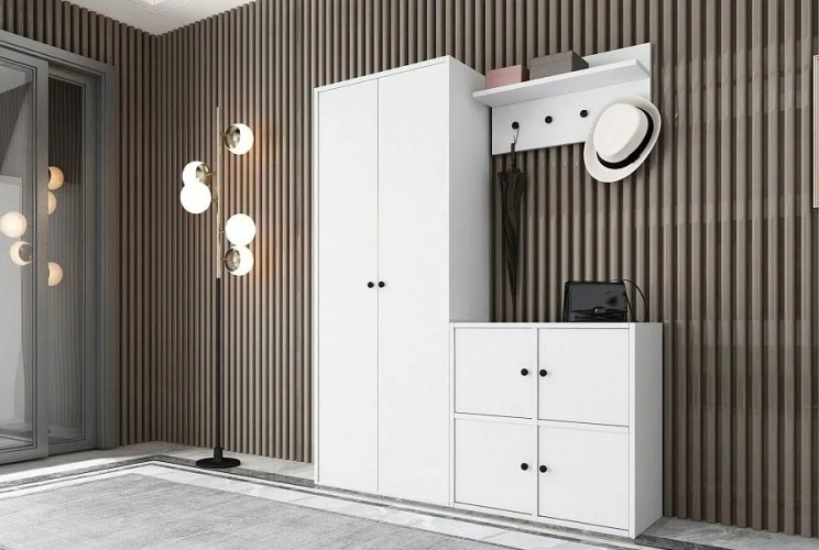  Прихожая Билли 18 FS Белый дизайн IKEA ракурс 2