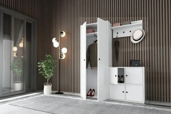Прихожая Билли 18 FS Белый дизайн IKEA ракурс 3