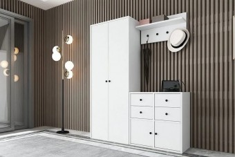 Прихожая Билли 7 FS Белый дизайн IKEA ракурс 2
