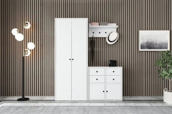 Прихожая Билли 7 FS Белый дизайн IKEA