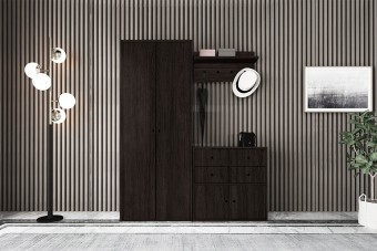 Прихожая Билли 7 FS Венге дизайн IKEA