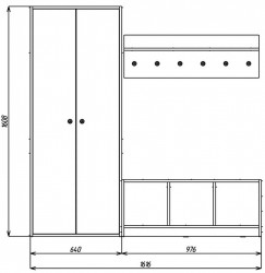 Прихожая Билли 8 FS Белый дизайн IKEA ракурс 4