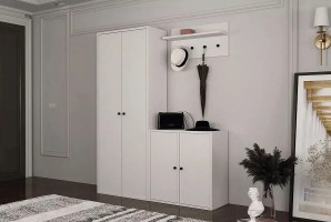  Прихожая Билли 9 FS Белый дизайн IKEA ракурс 3