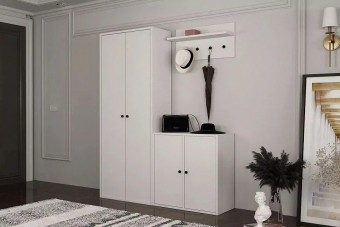 Прихожая Билли 9 FS Белый дизайн IKEA ракурс 3