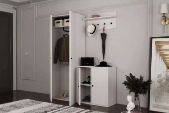 Прихожая Билли 9 FS Белый дизайн IKEA ракурс 4