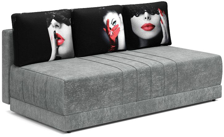 Диван еврокнижка Страйк А5 велюр серый Диван еврокнижка Страйк А5 велюр серый