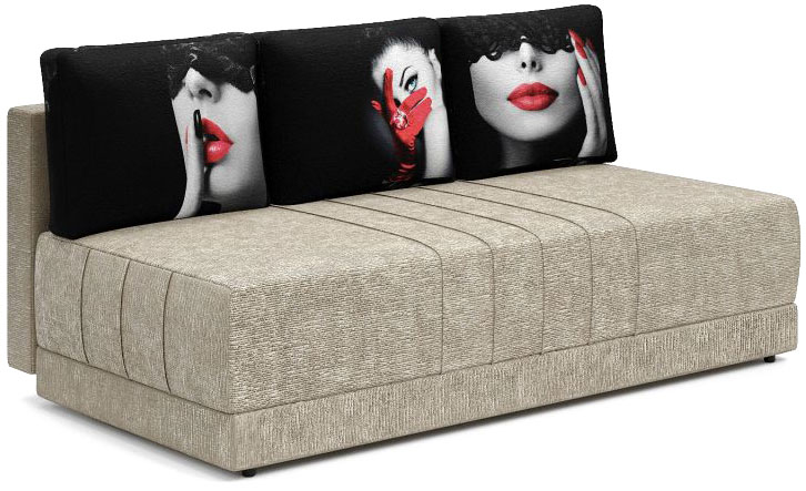 Диван еврокнижка Страйк А1 велюр бежевый Диван еврокнижка Страйк А1 велюр бежевый