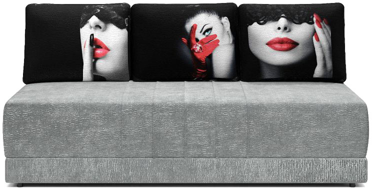 Диван еврокнижка Страйк А5 велюр серый Диван еврокнижка Страйк А5 велюр серый