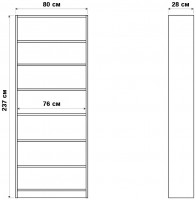  Стеллаж Билли 04 FS белый дизайн IKEA ракурс 3