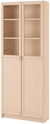 Шкаф Билли 21 FS дуб молочный дизайн IKEA ракурс 2