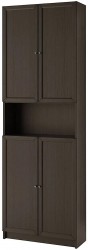 Шкаф Билли 22 FS венге дизайн IKEA ракурс 2