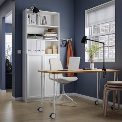 Шкаф Билли 23 FS белый дизайн IKEA ракурс 2