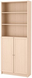 Шкаф Билли 23 FS дуб молочный дизайн IKEA ракурс 3