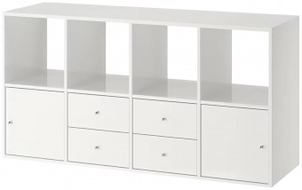 Стеллаж-комод Билли 24 FS белый дизайн IKEA ракурс 2