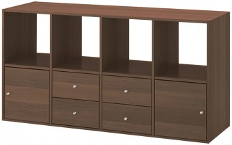 Стеллаж-комод Билли 24 FS орех экко дизайн IKEA ракурс 2