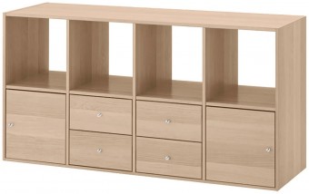 Стеллаж-комод Билли 24 FS дуб сонома дизайн IKEA ракурс 2