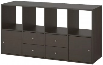 Стеллаж-комод Билли 24 FS венге дизайн IKEA ракурс 2