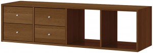 Комод Тумба навесная Билли 4ящ. FS орех экко Икеа (IKEA) ракурс 2