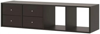 Тумба навесная Билли 4ящ. FS венге Икеа (IKEA) ракурс 2