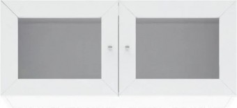 Антресоль 2-х ств. стекло Билли белый дизайн IKEA ракурс 2