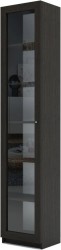 Шкаф пенал стекло Билли венге дизайн IKEA ракурс 3