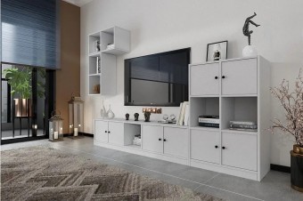 Стенка Билли Айден 7 Белый FS дизайн IKEA ракурс 2