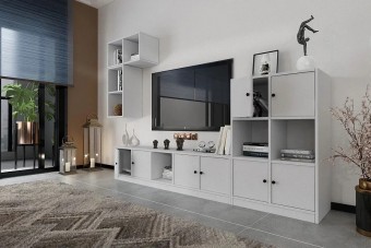 Стенка Билли Айден 7 Белый FS дизайн IKEA ракурс 3