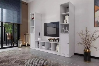 Стенка Билли Айден 10 Белый FS дизайн IKEA ракурс 2