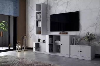 Стенка Билли Айден 8 Белый FS дизайн IKEA ракурс 3