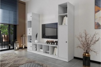 Стенка Билли Айден 9 Белый FS дизайн IKEA ракурс 2