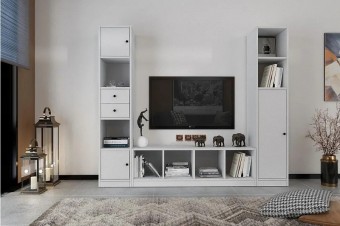 Стенка Билли Айден 9 Белый FS дизайн IKEA