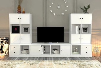Стенка Билли Айден Белый FS дизайн IKEA
