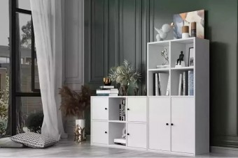 Стеллаж Билли Айден 2 Белый FS дизайн IKEA ракурс 2