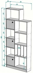 Стеллаж Билли Айден Белый FS дизайн IKEA ракурс 3