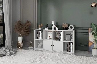 Стеллаж комод Билли Айден Белый FS дизайн IKEA ракурс 2