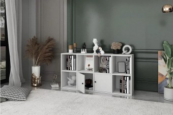 Стеллаж комод Билли Айден Белый FS дизайн IKEA ракурс 3