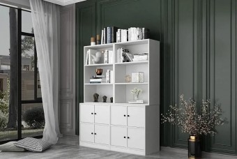 Стеллаж книжный Билли Айден 4 Белый FS дизайн IKEA