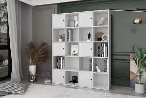  Стеллаж книжный Билли Айден 5 Белый FS дизайн IKEA ракурс 2