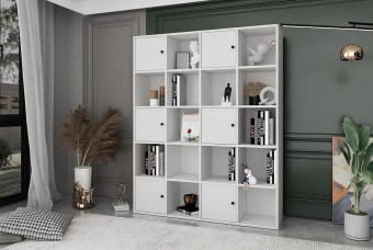 Стеллаж книжный Билли Айден 5 Белый FS дизайн IKEA ракурс 2