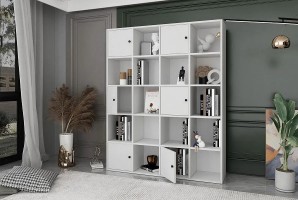  Стеллаж книжный Билли Айден 5 Белый FS дизайн IKEA ракурс 3