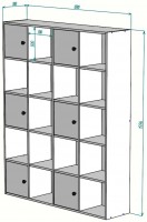  Стеллаж книжный Билли Айден 5 Белый FS дизайн IKEA ракурс 4