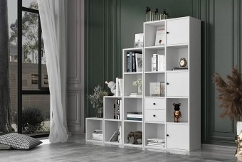 Стеллаж Билли Айден 6 Белый FS дизайн IKEA ракурс 2