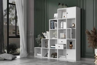 Стеллаж Билли Айден 6 Белый FS дизайн IKEA ракурс 3