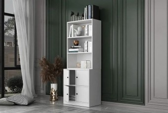 Стеллаж книжный Билли Айден 8 Белый FS дизайн IKEA ракурс 3